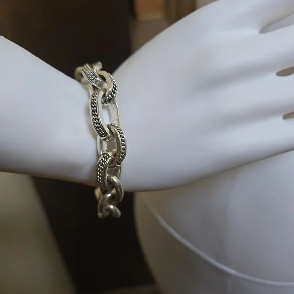 Ralph Lauren Silver Plated Chain Necklace and Bracelet Set - Picture 5 of 7